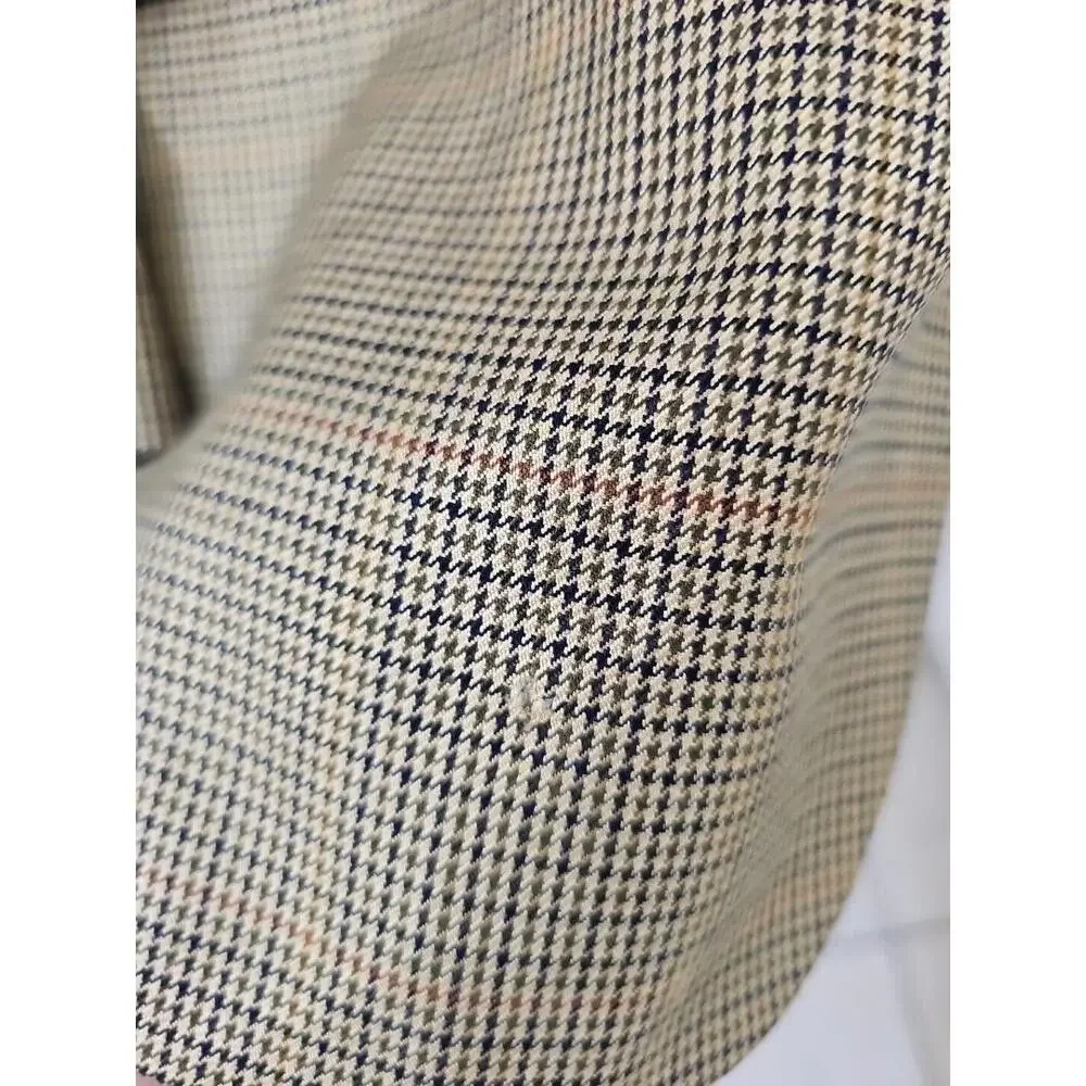 Haspel Tweed Men's Blazer 42S Wool Silk  Tan Two‎ Button Double Sport Coat